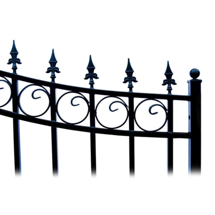 Aleko Steel Dual Swing Driveway Gate Prague Style 12 x 6 ft DG12PRAD-AP