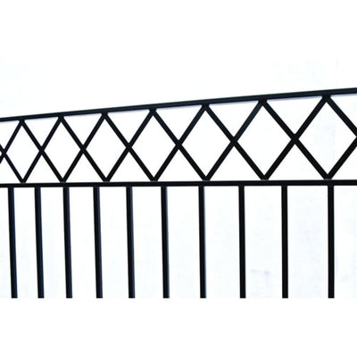 Aleko Steel Dual Swing Driveway Gate Stockholm Style 12 x 6 ft DG12STOD-AP