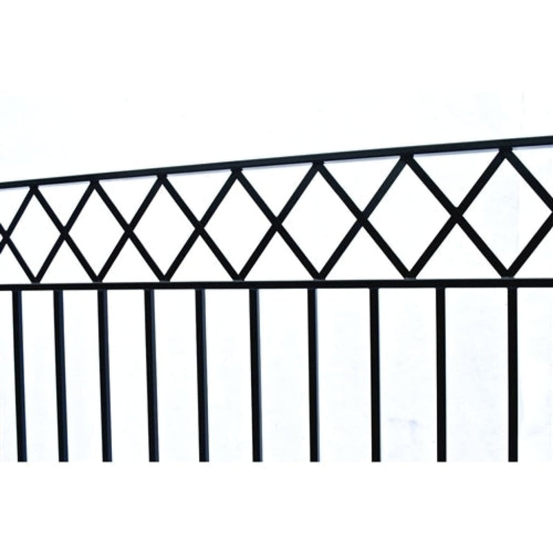 Aleko Steel Dual Swing Driveway Gate Stockholm Style 12 x 6 ft DG12STOD-AP