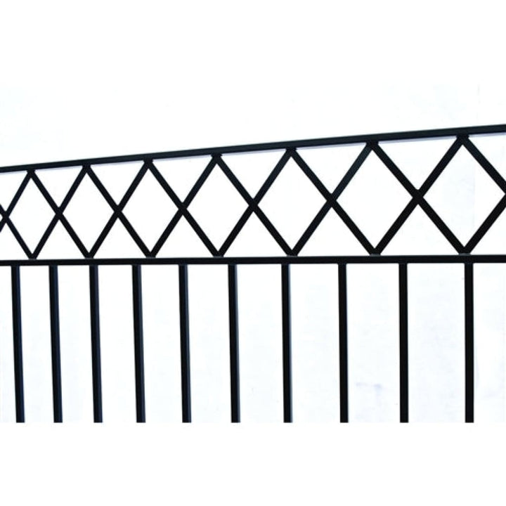 Aleko Steel Dual Swing Driveway Gate Stockholm Style 18 x 6 ft DG18STOD-AP