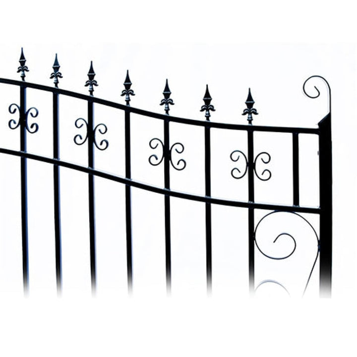 Aleko Steel Dual Swing Driveway Gate Venice Style 12 x 6 ft DG12VEND-AP