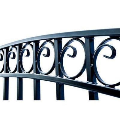 Aleko Steel Single Swing Driveway Gate Dublin Style 14 x 6 ft DG14DUBSSW-AP