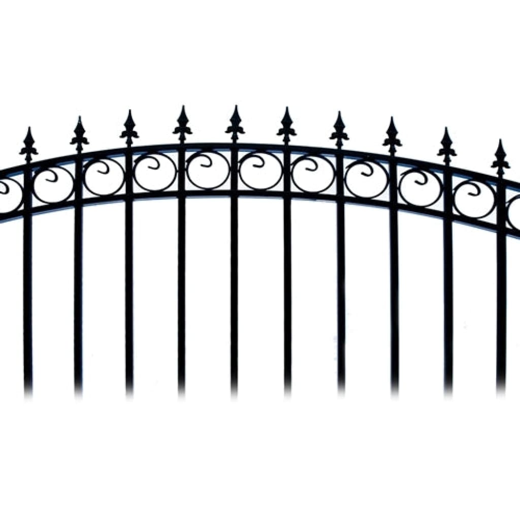 Aleko Steel Single Swing Driveway Gate London Style 14 x 6 ft DG14LONSSW-AP