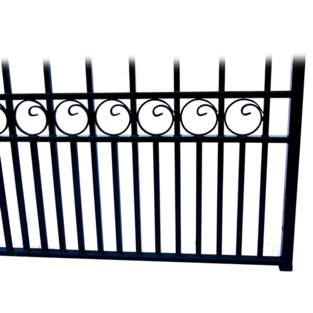 Aleko Steel Single Swing Driveway Gate London Style 14 x 6 ft DG14LONSSW-AP