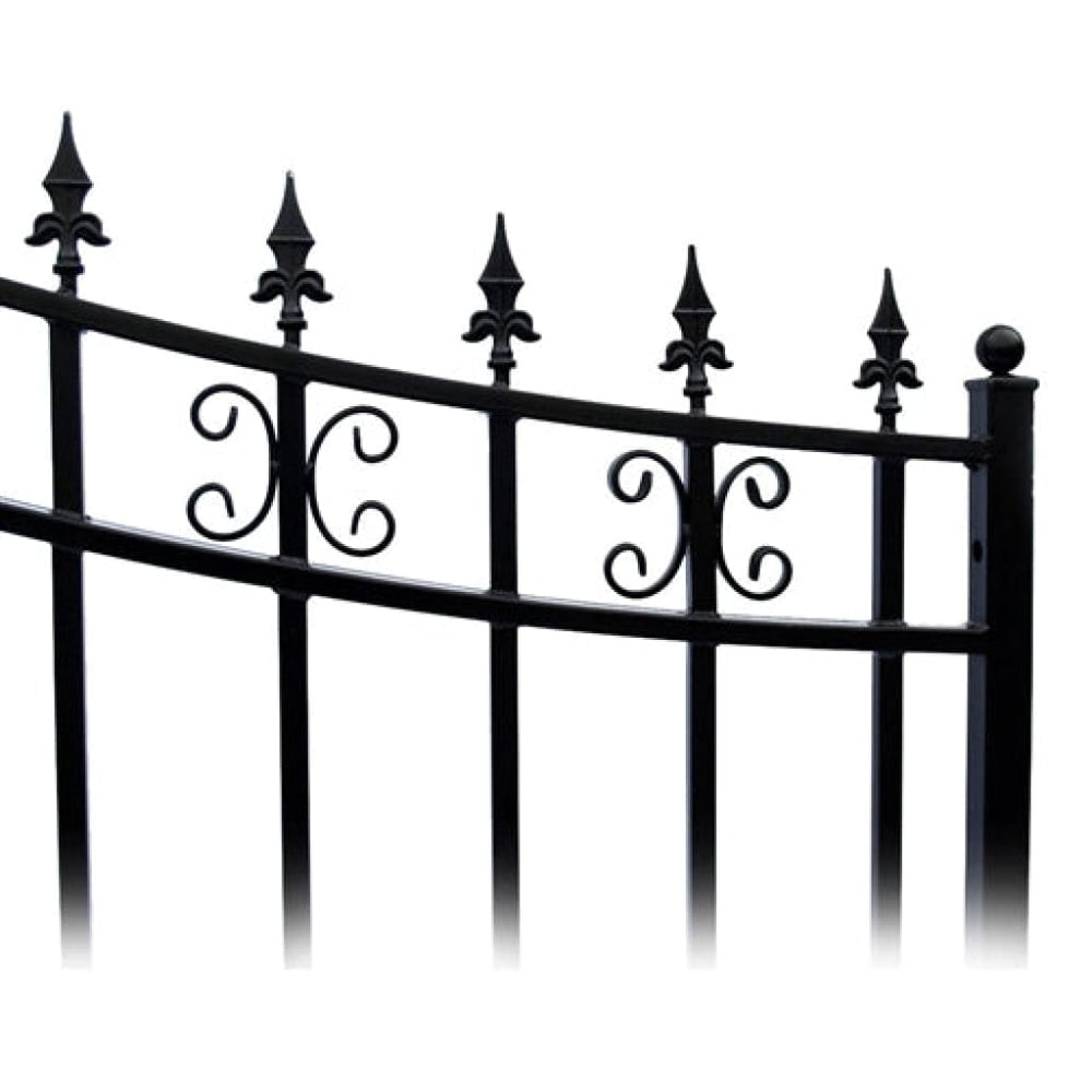 Aleko Steel Single Swing Driveway Gate ST.LOUIS Style 16 x 6 ft DG16SPTSSW-AP