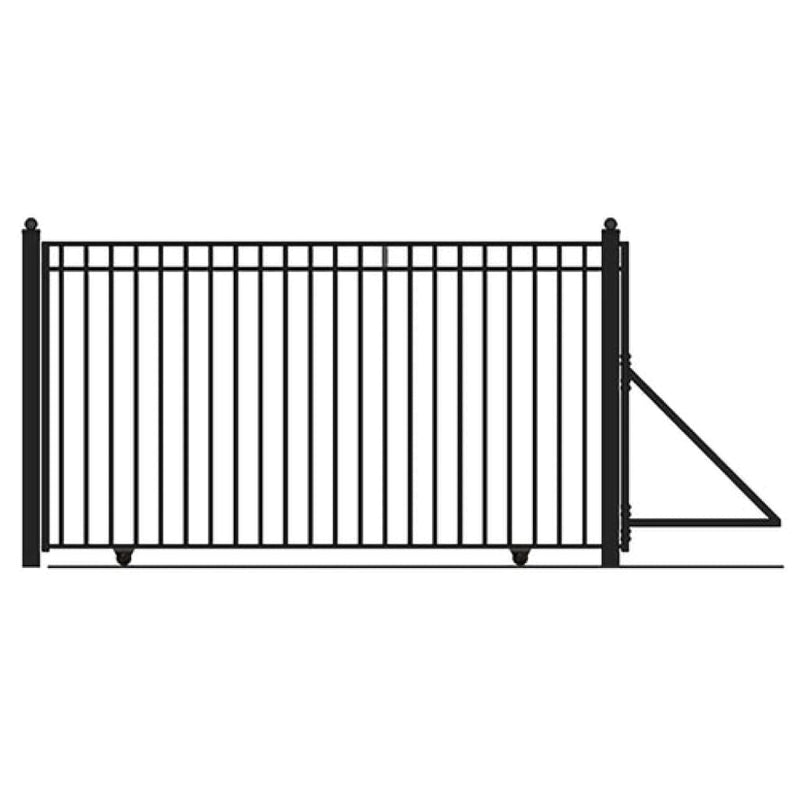 Aleko Steel Sliding Driveway Gate Madrid Style 14 x 6 1/4 Feet DG14MADSSL-AP