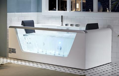 EAGO Clear Rectangular Acrylic Whirlpool Bathtub for Two 6 ft. - AM196ETL