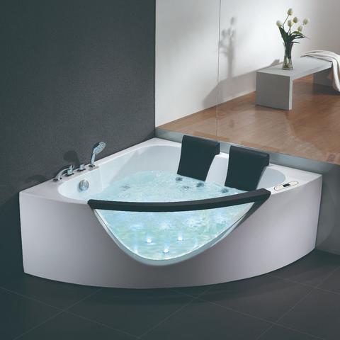 EAGO Clear Rounded Corner Acrylic Whirlpool Bathtub for Two 5 ft. - AM199ETL
