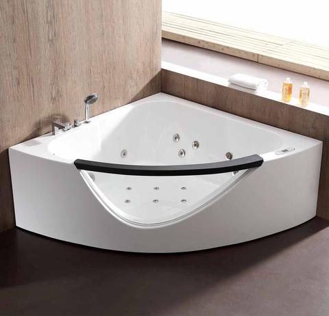 EAGO Clear Rounded Corner Acrylic Whirlpool Bathtub for Two 5 ft. - AM199ETL