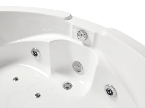 EAGO Corner Acrylic White Waterfall Whirlpool Bathtub for Two 5 ft. - AM505ETL