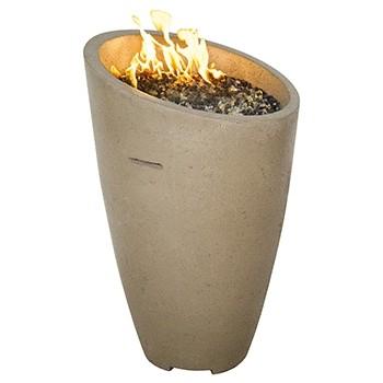 American Fyre Designs 520-BA-10-M2NC 23 Inch Eclipse Fire Urn with Door, Black Lava, Natural Gas, Without Access