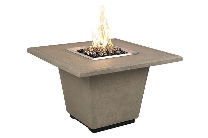 American Fyre Designs 640-BA-11-F2PC 24 Inch Cosmopolitan Square Firetable with AWEIS Valve, Black Lava