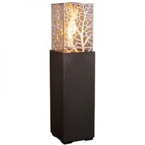 American Fyre Designs 716-BA-11-M1NC 16 Inch Square Magnolia Lantern, Black Lava, Natural Gas