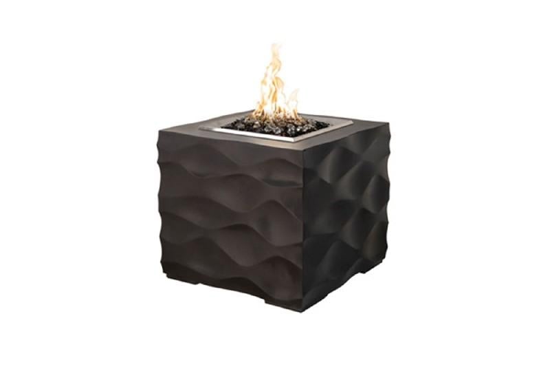 American Fyre Designs 726-CB-11-M2PC 22 3/4 Inch Voro Cube Firetable, Cafe Blanco, Propane Gas