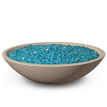 American Fyre Designs 753-SM-80-M6NC 32 Inch Marseille Round Fire Bowl with Water Spout, Smoke, Natural Gas