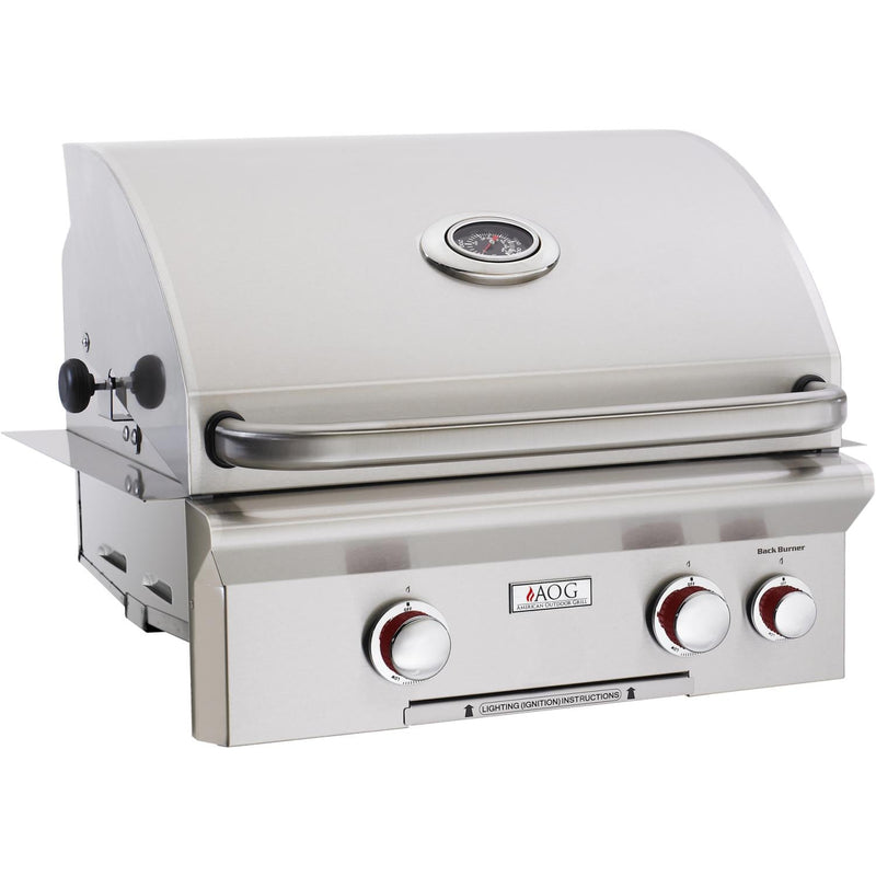 American Outdoor Grill 24” Built-in T-Series 2-Burner Natural Gas Grill with Rotisserie & Back Burner (24NBT)