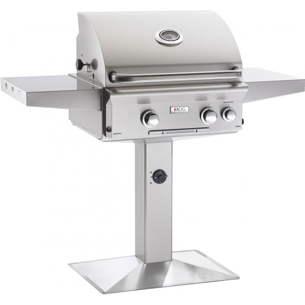 American Outdoor Grill 24" L-Series 2-Burner Freestanding Propane Gas Grill on Pedestal with Rotisserie & Back Burner (24PPL)