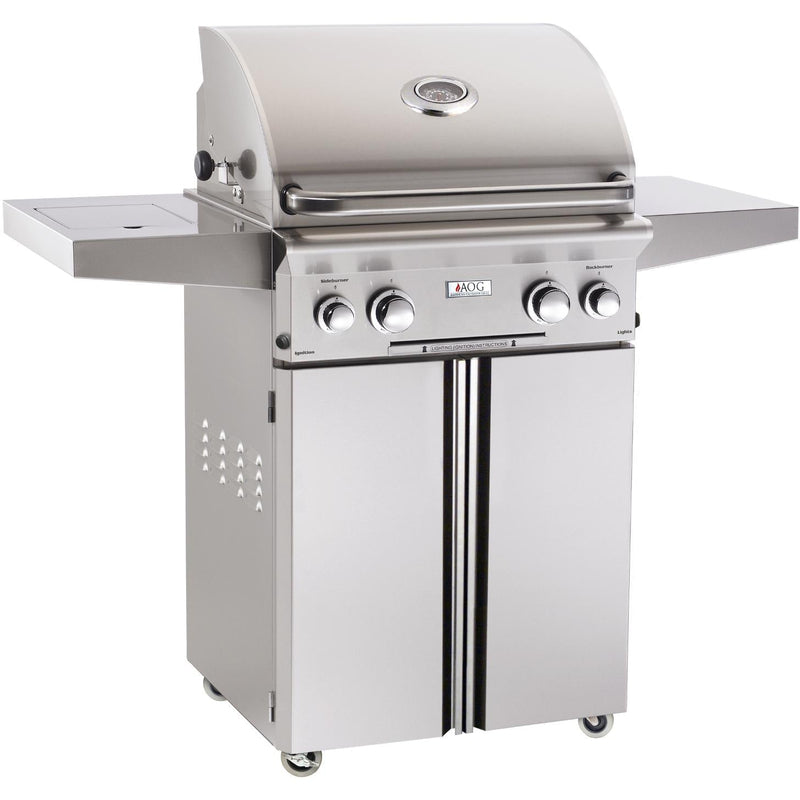 American Outdoor Grill 24” L-Series Freestanding Liquid Propane Gas Grill with Rotisserie & Back Burner (24PCL)