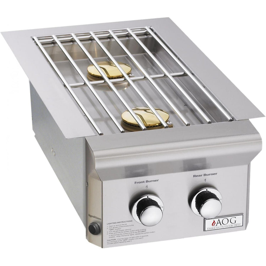 American Outdoor Grill L-Series Built-In Double Liquid Propane Side Burner with 25,000 BTU's (3282PL)