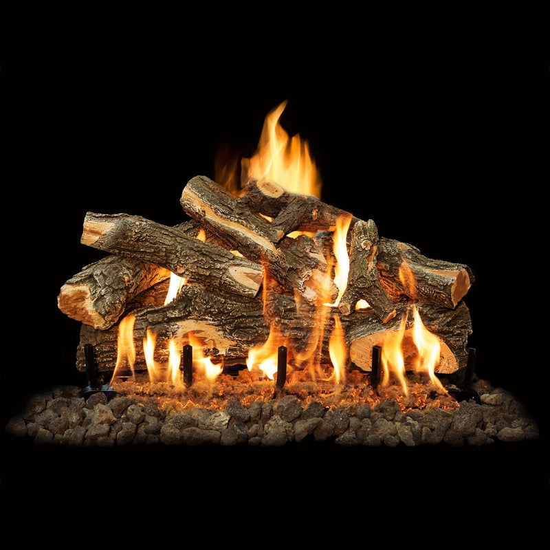 Arizona Weathered Oak Vented Gas Logs with Burner