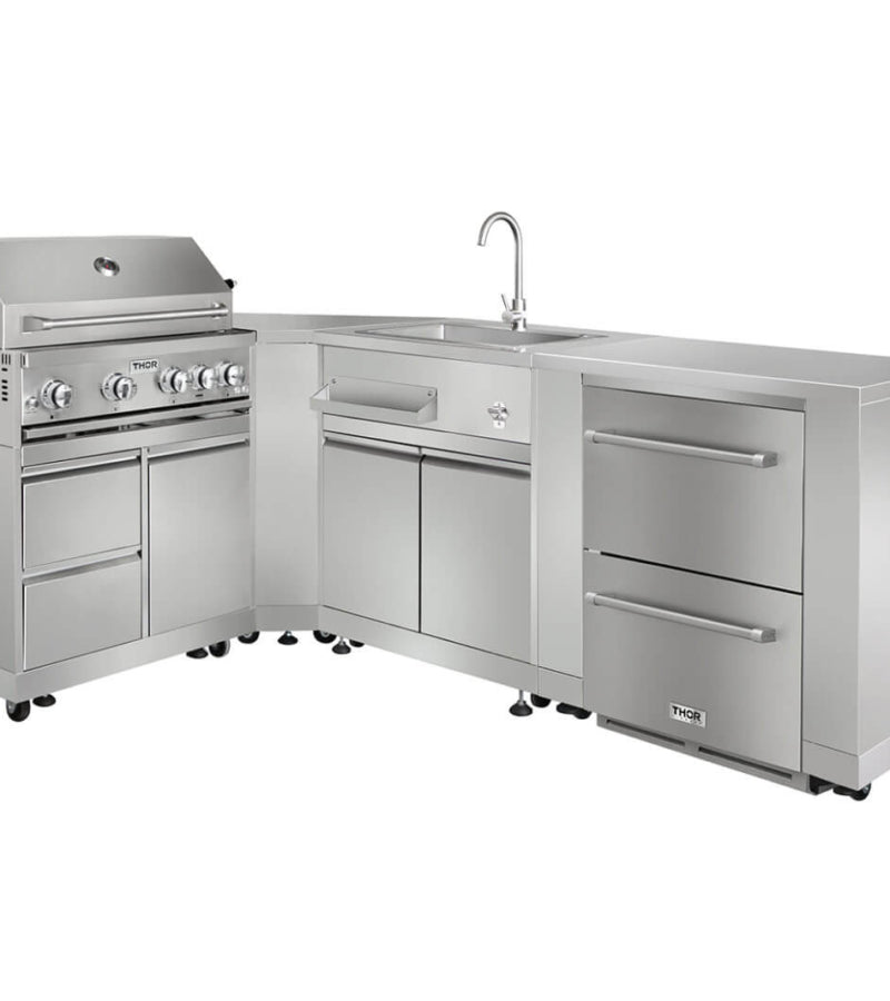 Thor Kitchen Outdoor Kitchen Refrigerator Cabinet in Stainless Steel (MK02SS304)