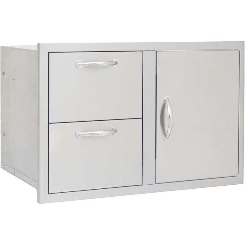 Blaze 32" Double Drawer Combo in Stainless Steel (BLZ-DDC-R)