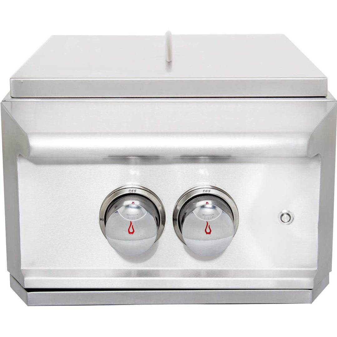 Blaze Professional LUX Built-In Gas High Performance Power Burner W/ Wok Ring & Stainless Steel Lid (BLZ-PROPB-LP)