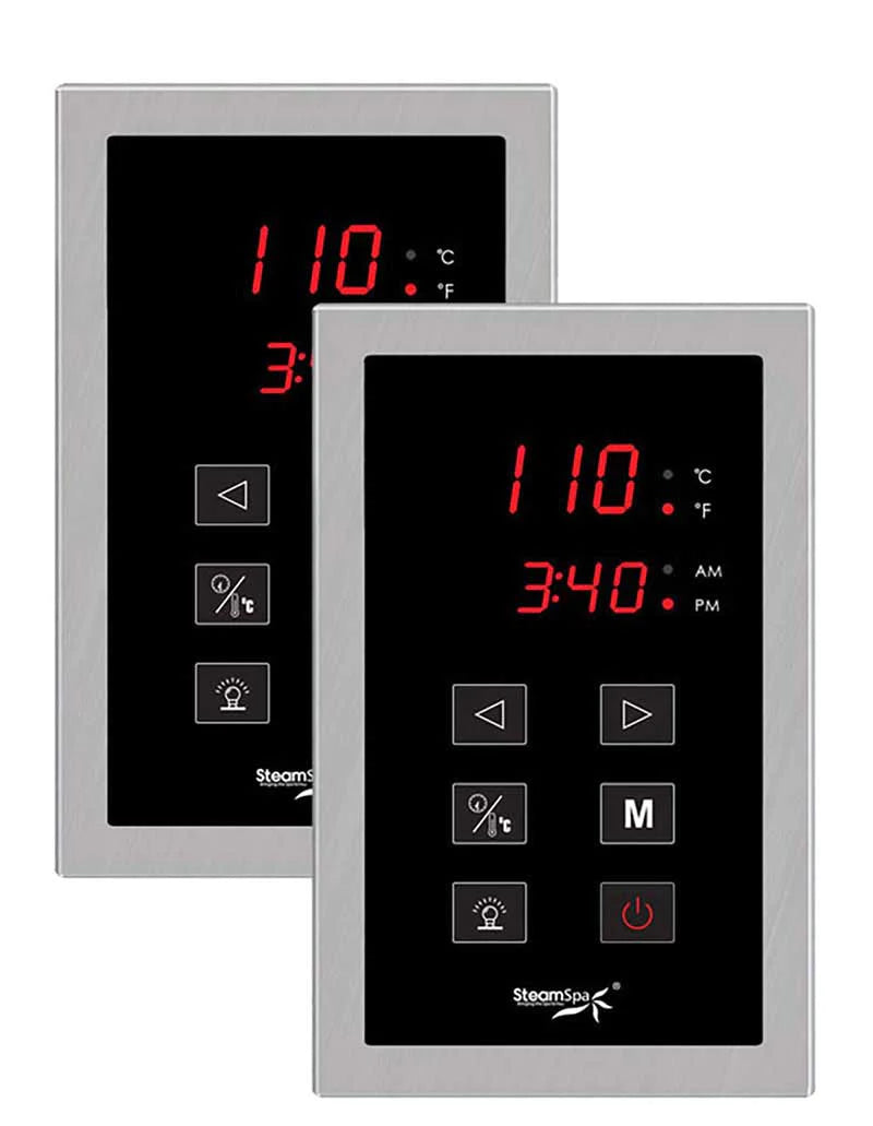 SteamSpa Royal Touch Panel Control Kit in Brushed Nickel