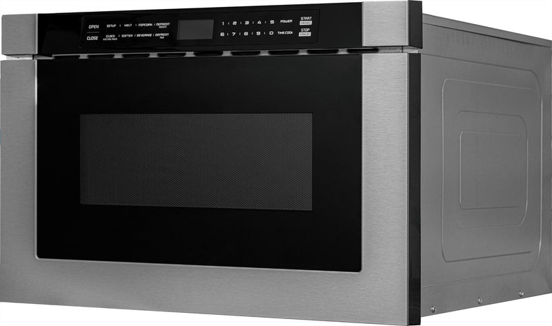 Forte 24" Microwave Drawer - 1.2 cu. ft., 10 Power Levels, Touch Open/Close, 1000 Watt Microwave Power, Auto Cook Control, Child Safety Lock - in Stainless Steel (F2412MVD8SS)