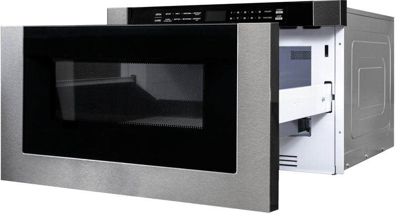Forte 24" Microwave Drawer - 1.2 cu. ft., 10 Power Levels, Touch Open/Close, 1000 Watt Microwave Power, Auto Cook Control, Child Safety Lock - in Stainless Steel (F2412MVD8SS)