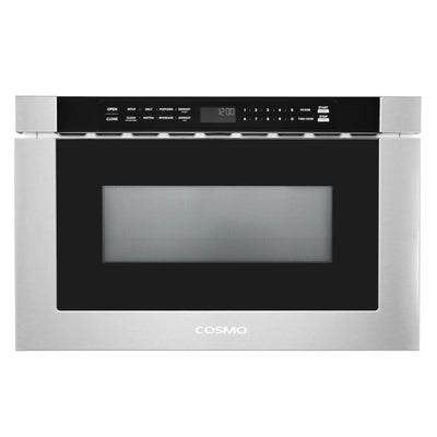 Cosmo 24 in. Built-in Microwave Drawer with Automatic Presets, Touch Controls, Defrosting Rack and 1.2 cu. ft. Capacity in Stainless Steel -&nbsp;COS-12MWDSS-NH