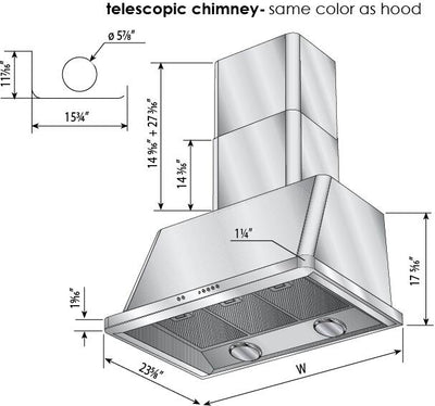 ILVE 30 in. Majestic Matte Graphite Wall Mount Range Hood with 600 CFM Blower, UAM76MG