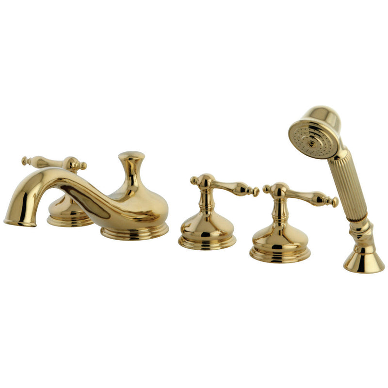 Kingston Brass KS33385NL Roman Tub Faucet with Hand Shower,