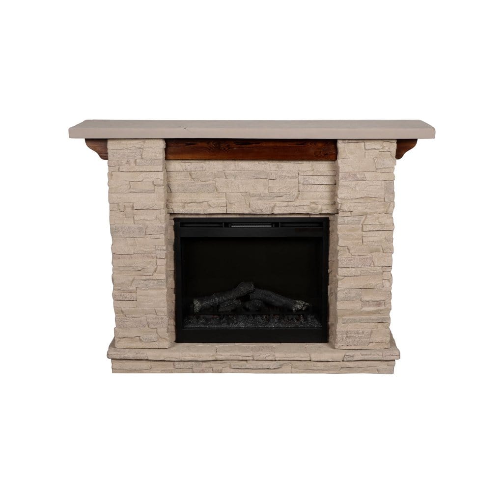 Dimplex Featherston Stone Look 61" Mantel with 28" Electric Firebox