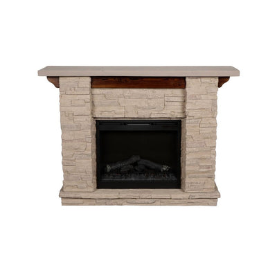 Dimplex Featherston Stone Look 61" Mantel with 28" Electric Firebox