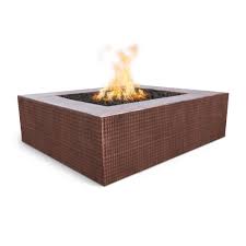 Quad Fire Pit in Hammered Copper