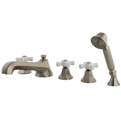 Kingston Brass KS43025PX Roman Tub Faucet with Hand Shower, Polished Brass