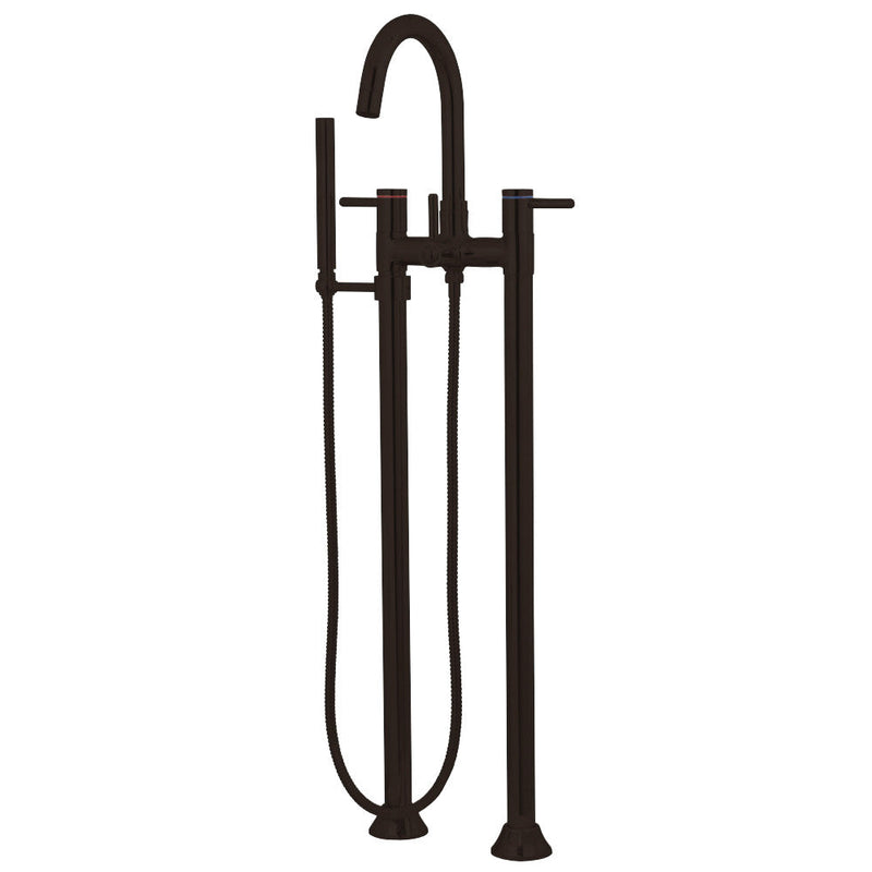 Kingston Brass KS8358DL Concord Freestanding Tub Faucet with Hand Shower,