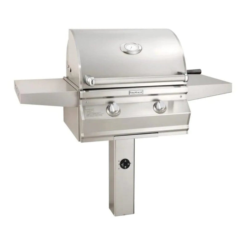 Fire Magic 24" 2-Burner Choice Multi-User Accessible In-Ground Post Mount Gas Grill w/ Analog Thermometer (CMA430s)