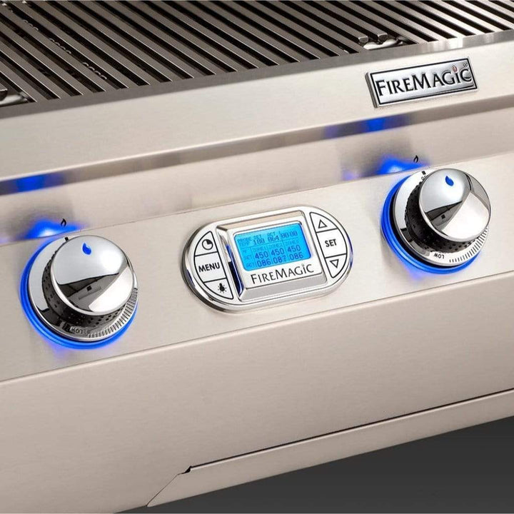 Fire Magic 36" 3-Burner Echelon Diamond Gas Grill w/ Double Side Burner, Rotisserie & Digital Thermometer (E7090s)