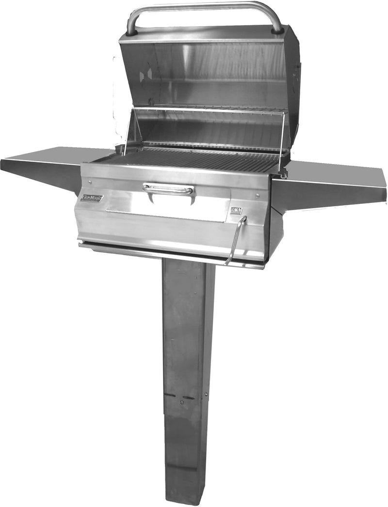 Fire Magic 24" In-Ground Post/On Patio Post Charcoal Grill in Stainless Steel (22-SC01C-G6)