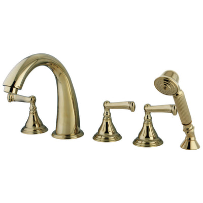 Kingston Brass KS53685FL Royale Roman Tub Faucet with Hand Shower,
