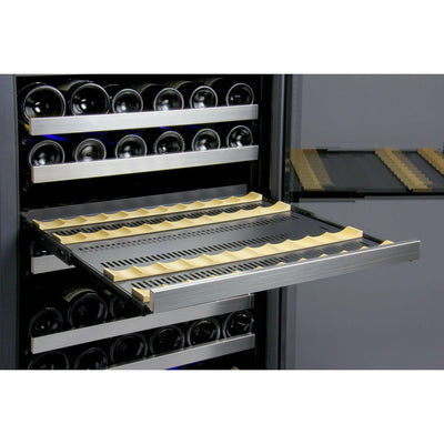 Allavino 24" Wide FlexCount II Tru-Vino 128 Bottle Single Zone Stainless Steel Right Hinge Wine Refrigerator (VSWR128-1SR20)