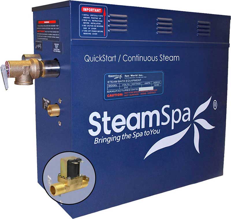 SteamSpa 9 KW QuickStart Acu-Steam Bath Generator with Built-in Auto Drain