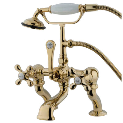 Kingston Brass CC415T8 Vintage 7-Inch Deck Mount Tub Faucet with Hand Shower,