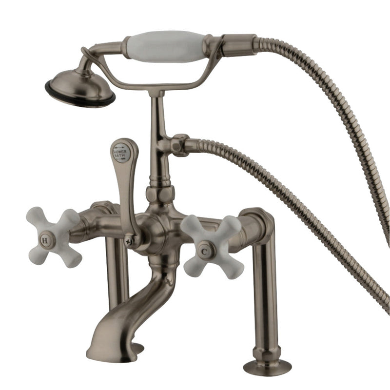 Kingston Brass CC111T5 Vintage 7-Inch Deck Mount Clawfoot Tub Faucet with Hand Shower,