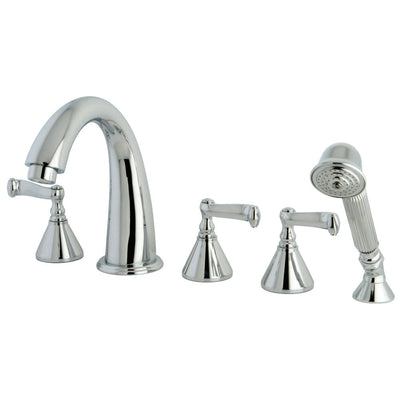 Kingston Brass KS23655FL Roman Tub Faucet with Hand Shower,