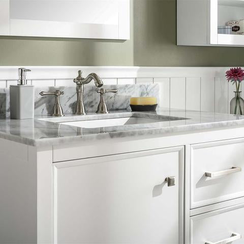 Legion Furniture 36" White Finish Sink Vanity Cabinet With Carrara White Top WLF2136W