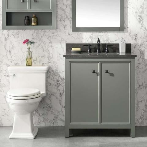 Legion Furniture 30" Pewter Green Finish Sink Vanity Cabinet With Blue Lime Stone Top WLF2130PG