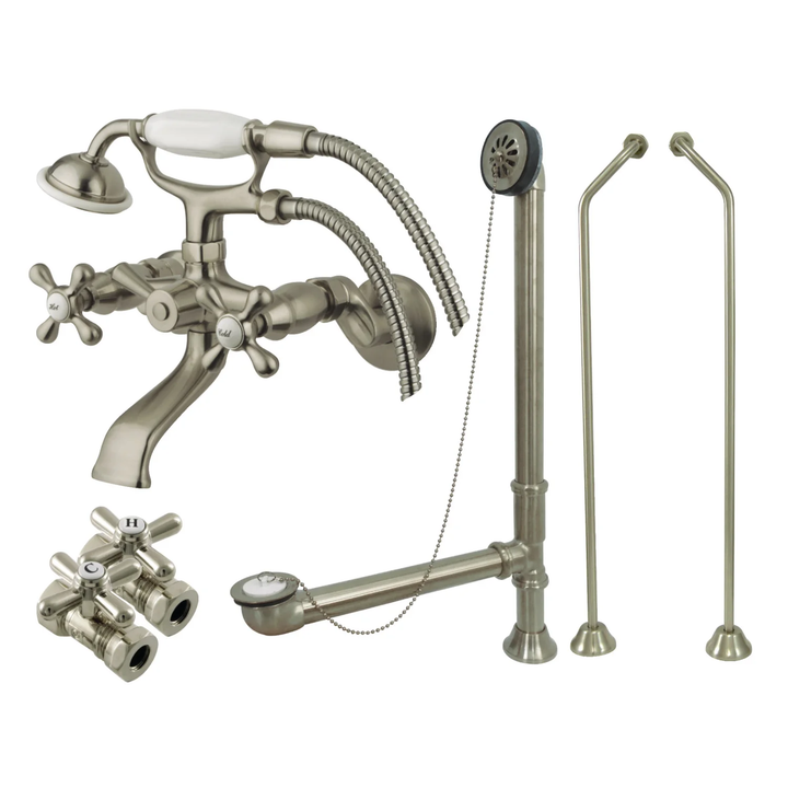 Kingston Brass CCK265ORBD Vintage Wall Mount Clawfoot Faucet Package,